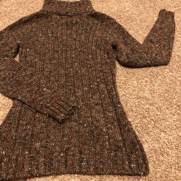 (as is) Strand knit zipper brown sweater - Picture 4 of 5